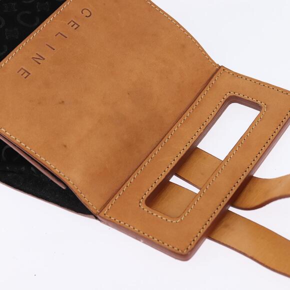 CELINE C Macadam Canvas Shoulder Bag Suede Black Silver - Picture 6 of 12